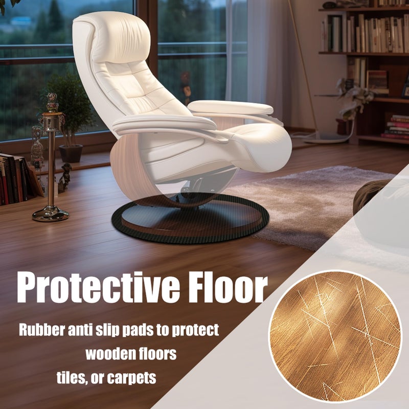 Xinhw Recliner Pads for Hardwood Floors  Rocking Chair Recliner Floor Protector Keep Furniture from Sliding  Under Chair Floor Protector Rubber mats for Floor Furniture Grippers for Hardwood Floors 27.5in - Image 2